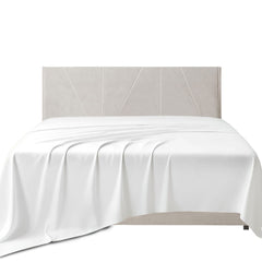 100% Cotton Sateen 400 Thread Count Flat Bed Sheet Soft & Breathable Luxury Top Sheet Wrinkle-Resistant Hotel Bedding Smooth Finish & Easy Care