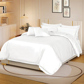 Siesta Zen Premium 100% Egyptian Cotton 800 Thread Count Oxford Style Duvet Cover Set 5-Star Hotel Quality
