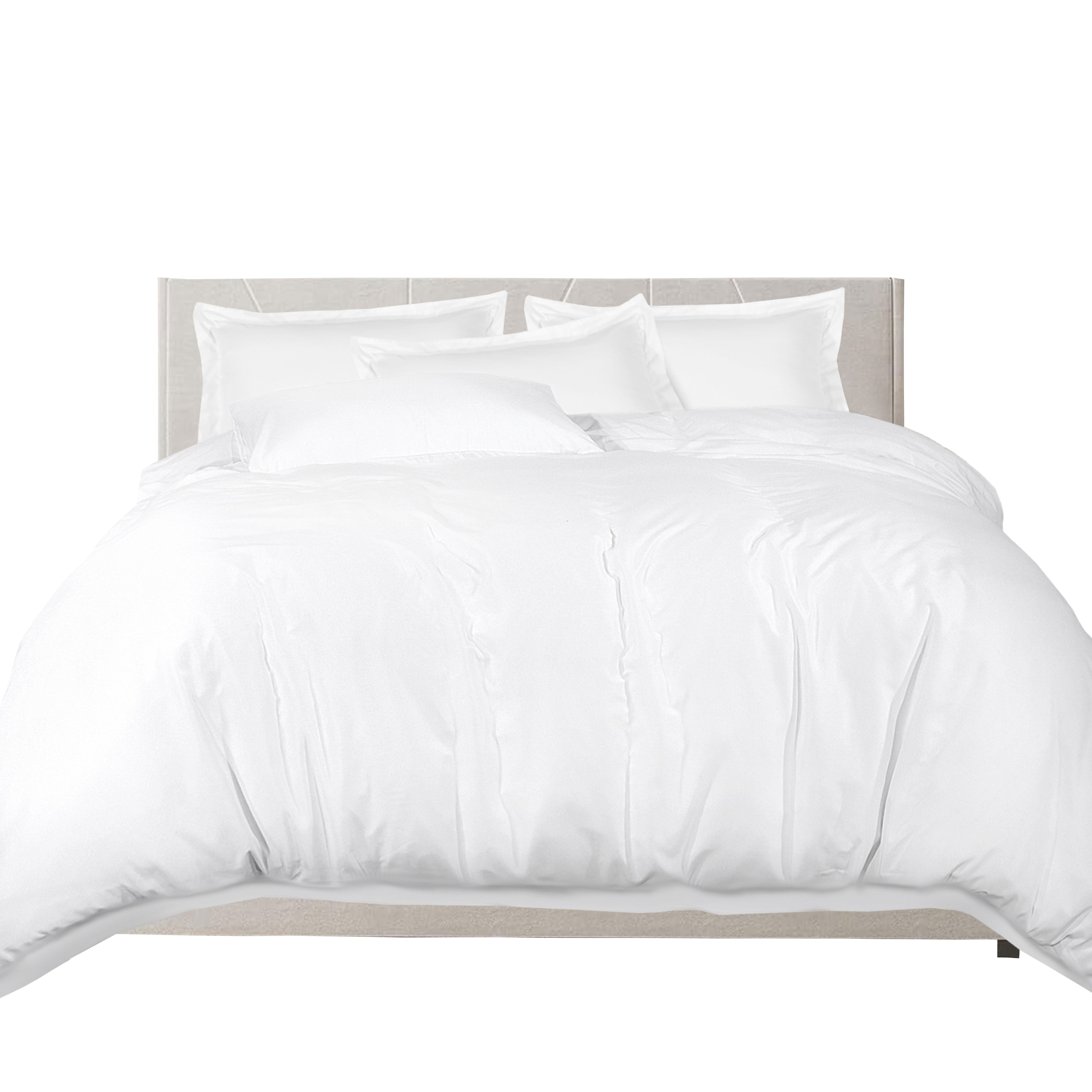 100% Combed Cotton 400 TC Oxford Style Duvet Cover Set with Pillowcases Cotton Sateen Luxury Bedding Breathable Summer Comfort Hotel Quality