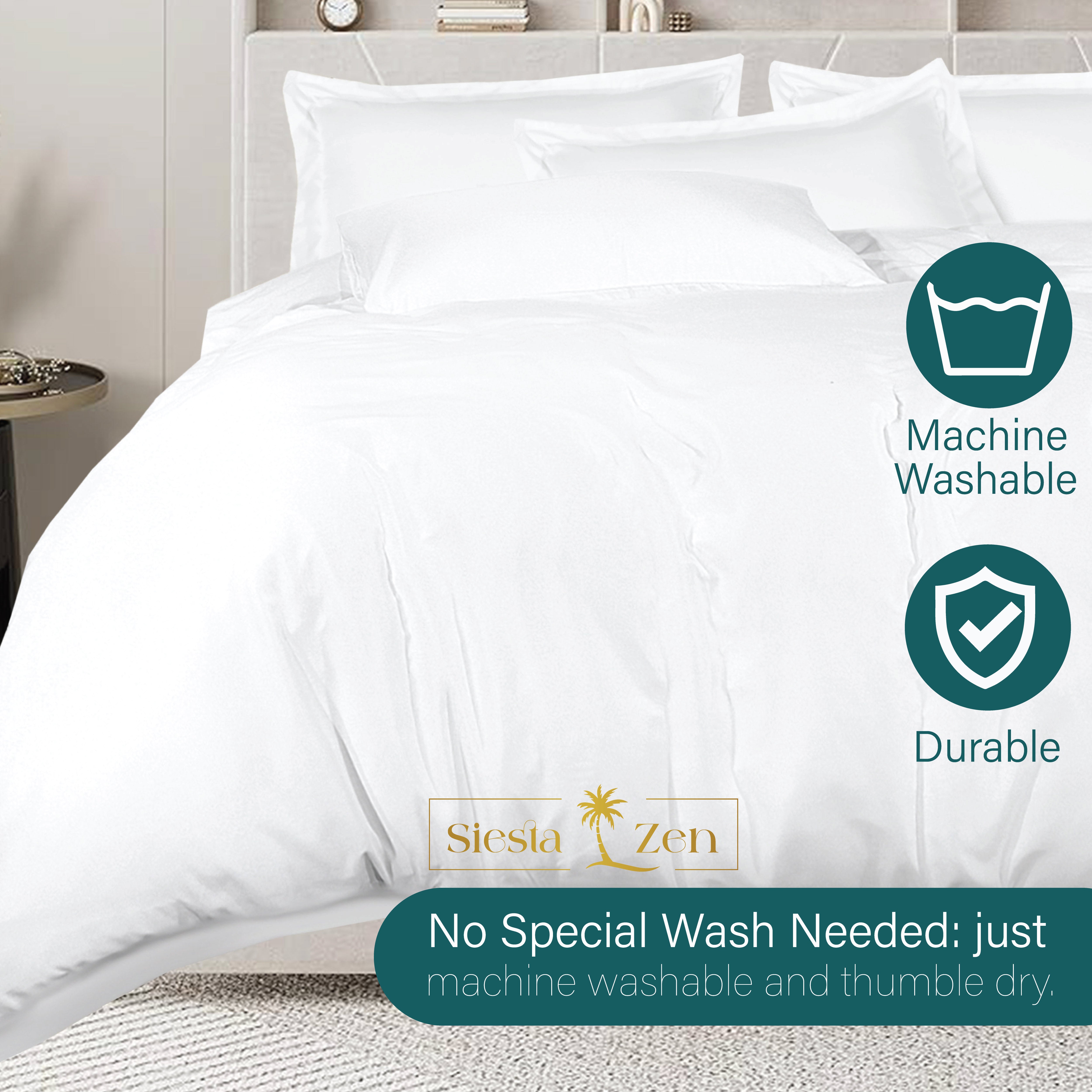 100% Combed Cotton 400 TC Oxford Style Duvet Cover Set with Pillowcases Cotton Sateen Luxury Bedding Breathable Summer Comfort Hotel Quality