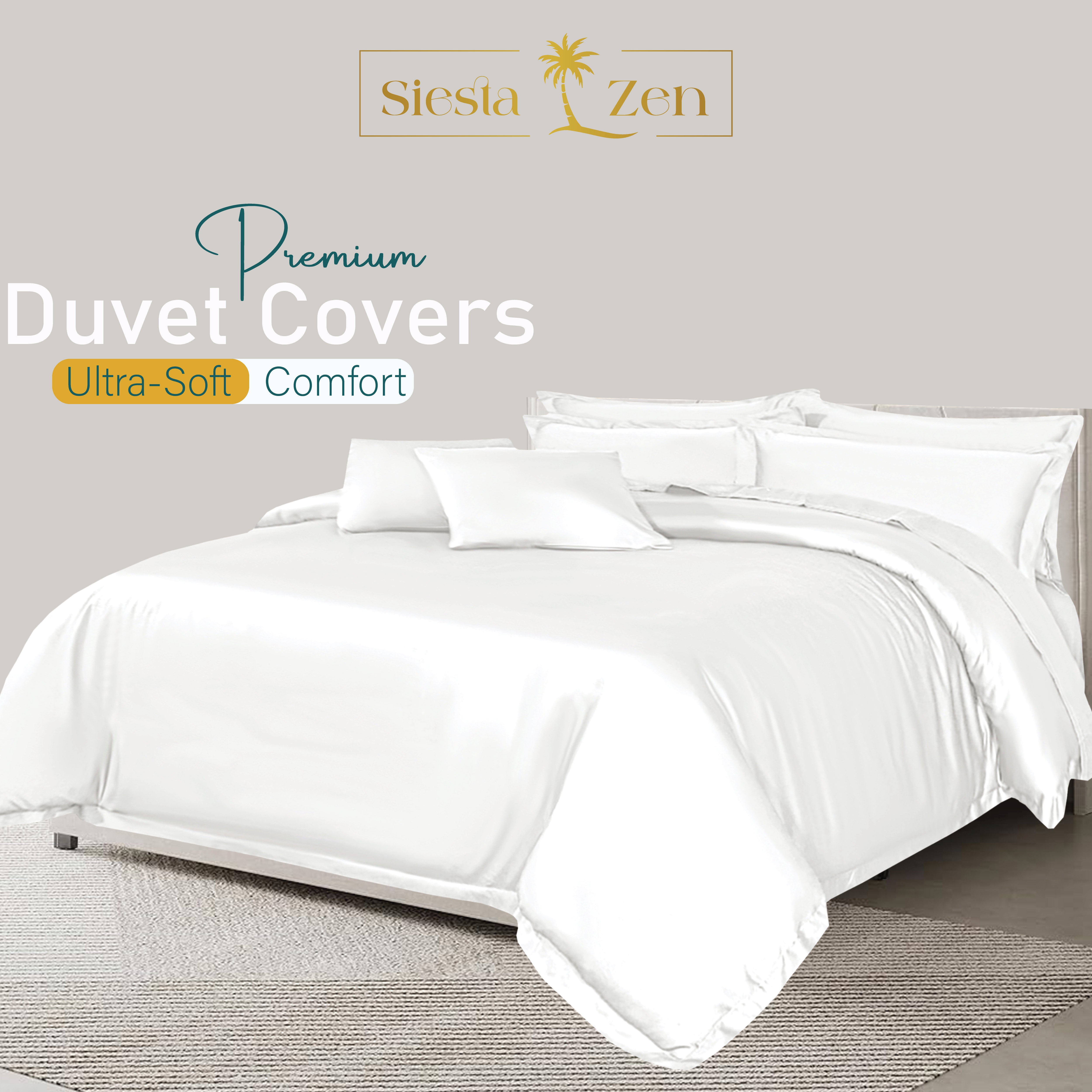 100% Combed Cotton 400 TC Oxford Style Duvet Cover Set with Pillowcases Cotton Sateen Luxury Bedding Breathable Summer Comfort Hotel Quality