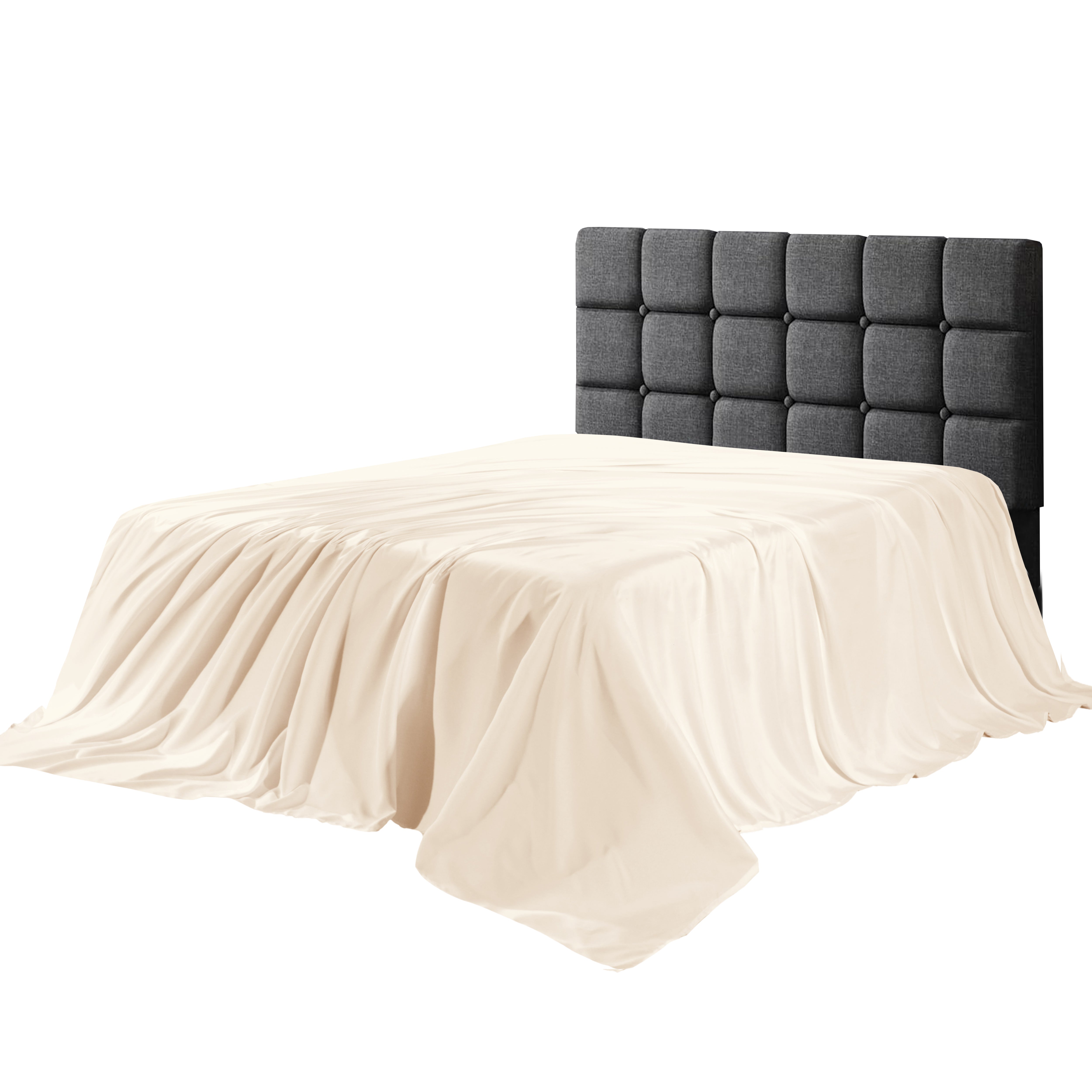 100% Cotton Sateen 400 Thread Count Flat Bed Sheet  Soft & Breathable Luxury Top Sheet Wrinkle-Resistant Hotel Bedding Smooth Finish & Easy Care