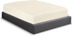 100% Combed Cotton Sateen 400 Thread Count Fitted Sheet 40cm Deep Pocket Breathable & Lightweight Luxury Bedding  Hotel Quality Summer Bed Sheet